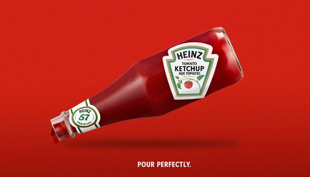 Heinz tilted label
