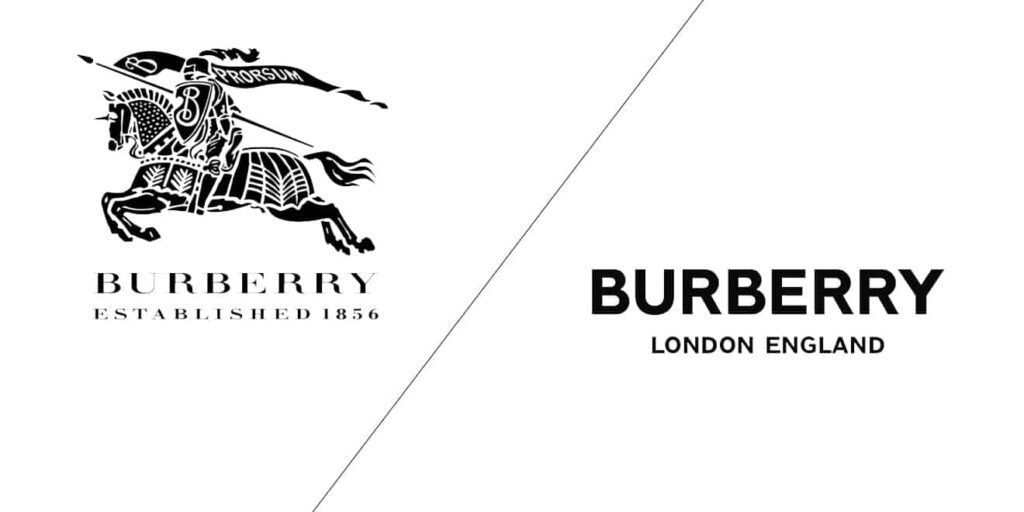 Burberry old and new logo