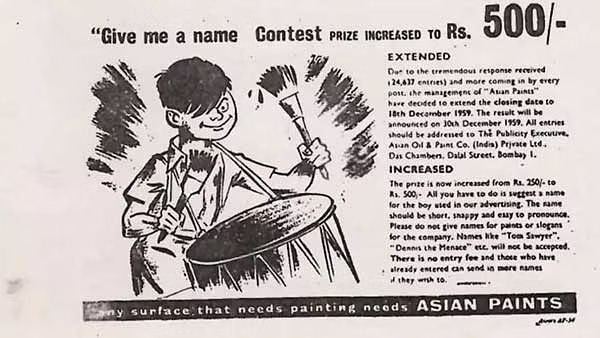 naming contest asian paints